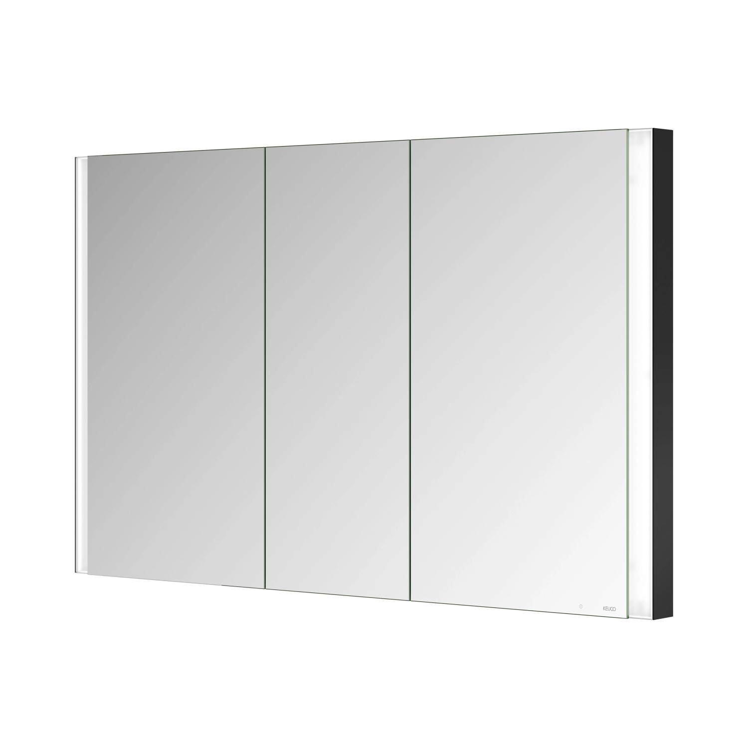 KEUCO Unterputz-LED-Spiegelschrank Royal Diez 120cm 3 Türen Seiten Schwarz günstig online kaufen