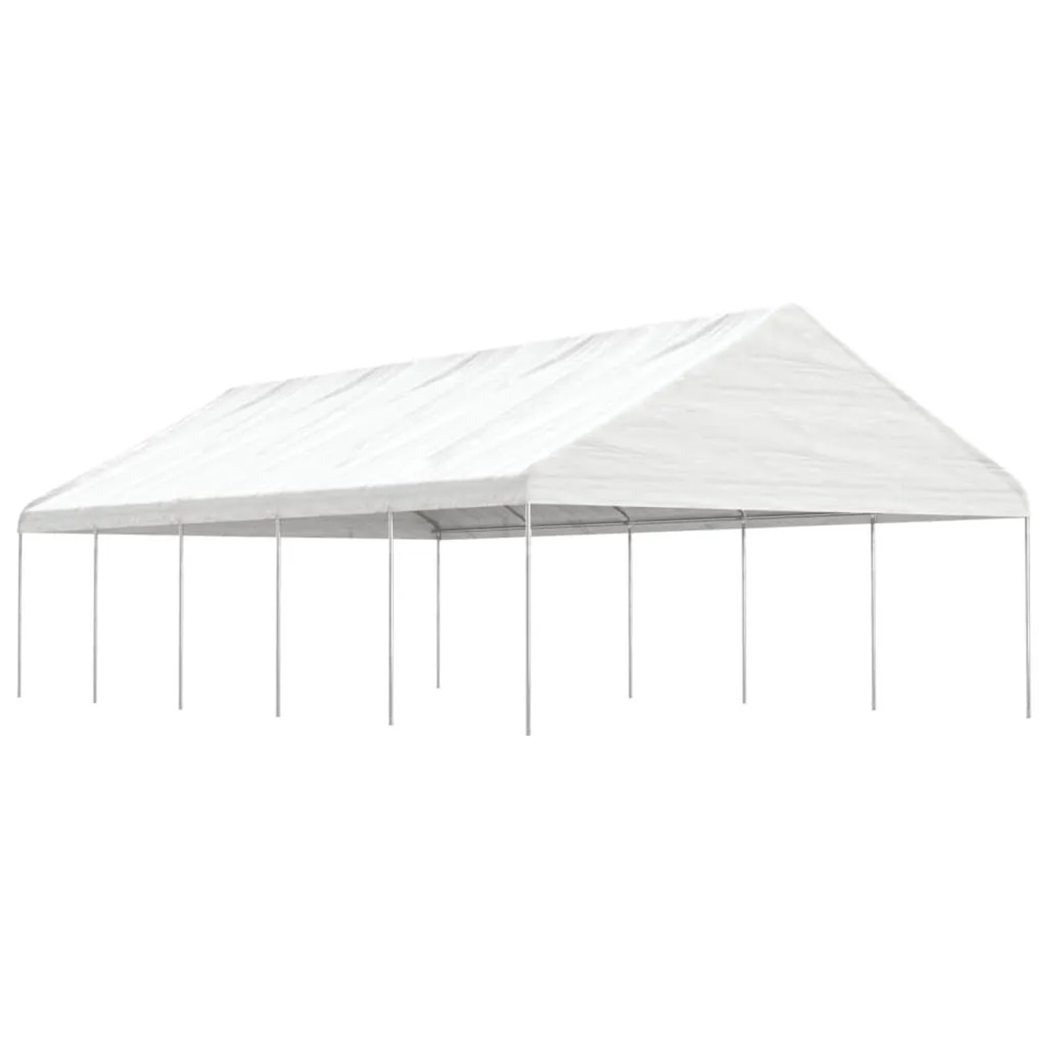 vidaXL Pavillon mit Dach Weiß 11,15x5,88x3,75 m Polyethylen 3155521