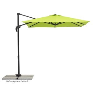 Schneider Ampelschirm, 300x230 cm, apfelgrün, mit Kurbel. Sonnenschutz für Garten und Balkon.