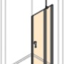 Hüppe Schwingtür Design Pure, 80x200 cm, Black Edition Walk-in Dusche mit festem Segment.