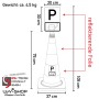 Oranger Leitkegel 75cm mit E-Auto Parkplatz Schild (30x20cm) zur Baustellenabsicherung.