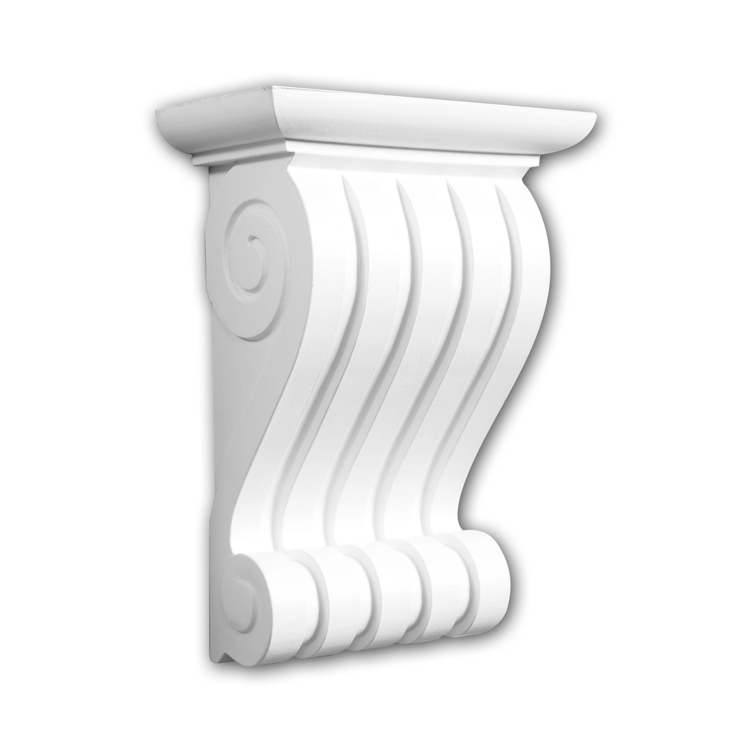 PROFHOME 119008 Konsole Zierelement dekoratives Element Stuckdekor, 16,5 cm x 22,5 cm x 8,5 cm Weiß