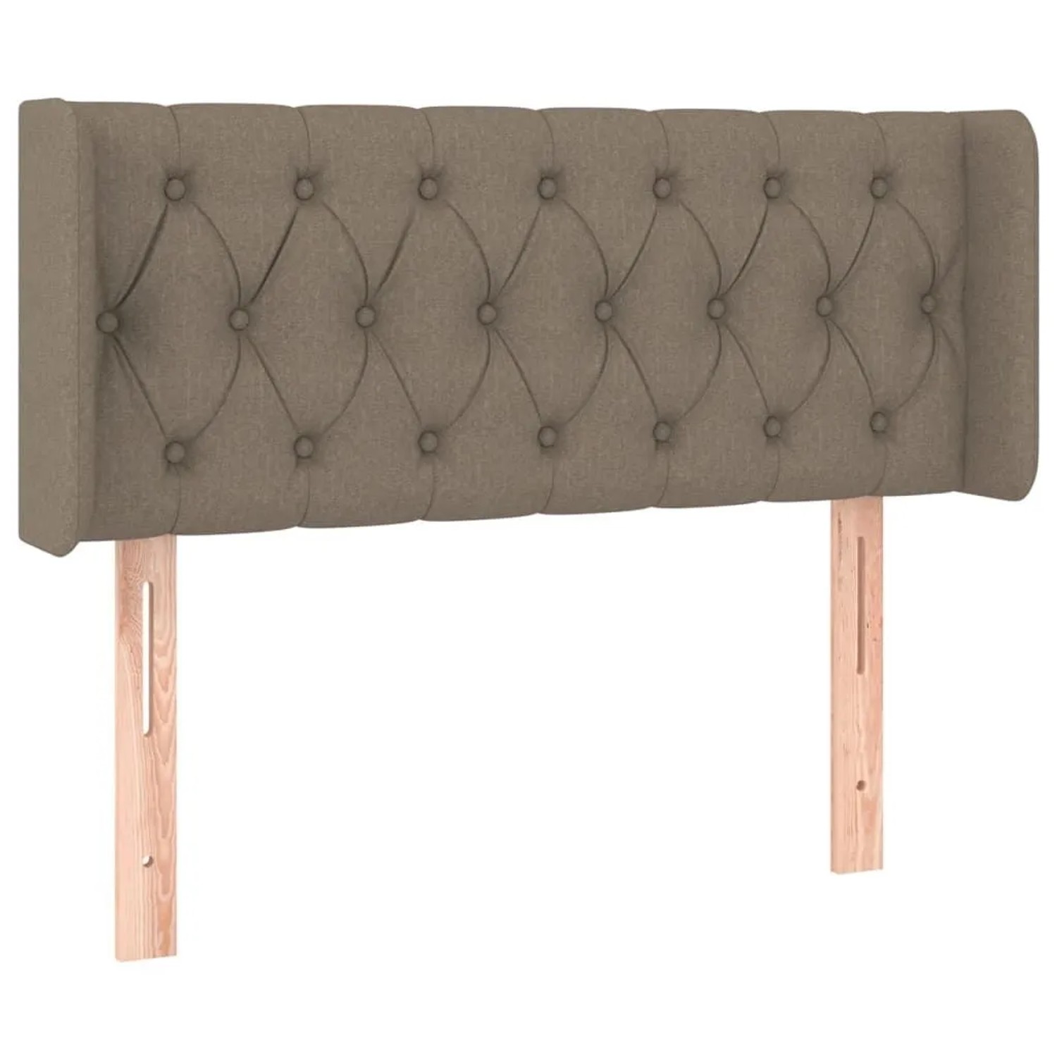 vidaXL Kopfteil mit Ohren Taupe 93x16x78/88 cm Stoff 3119090