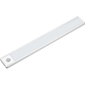 Silberne LED-Unterbauleuchte mit Bewegungssensor, 30 cm lang, für Küche & Werkstatt.