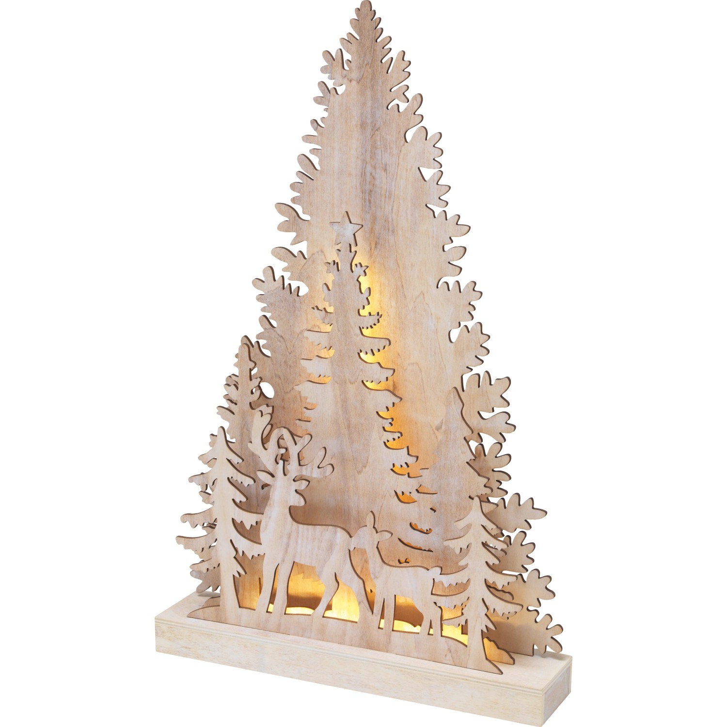 LED-Figur Baum und Rentier 20 LEDs Warmweiß