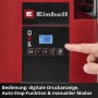 Detailaufnahme: Einhell Akku-Kompressor Suppero 18/380 mit digitaler Druckanzeige und Bedienelementen.