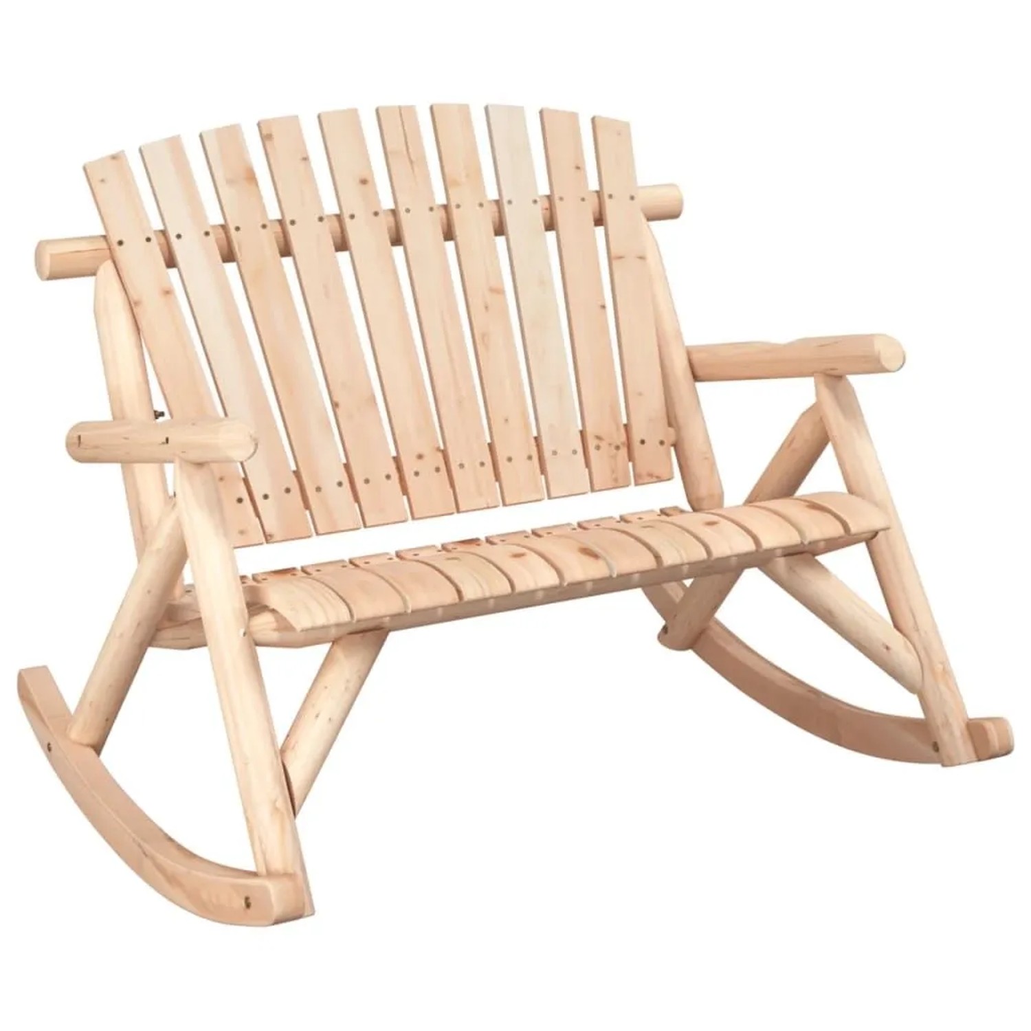 vidaXL Garten-Schaukelbank 2-Sitzer 123x96x102 cm Massivholz Fichte 363349