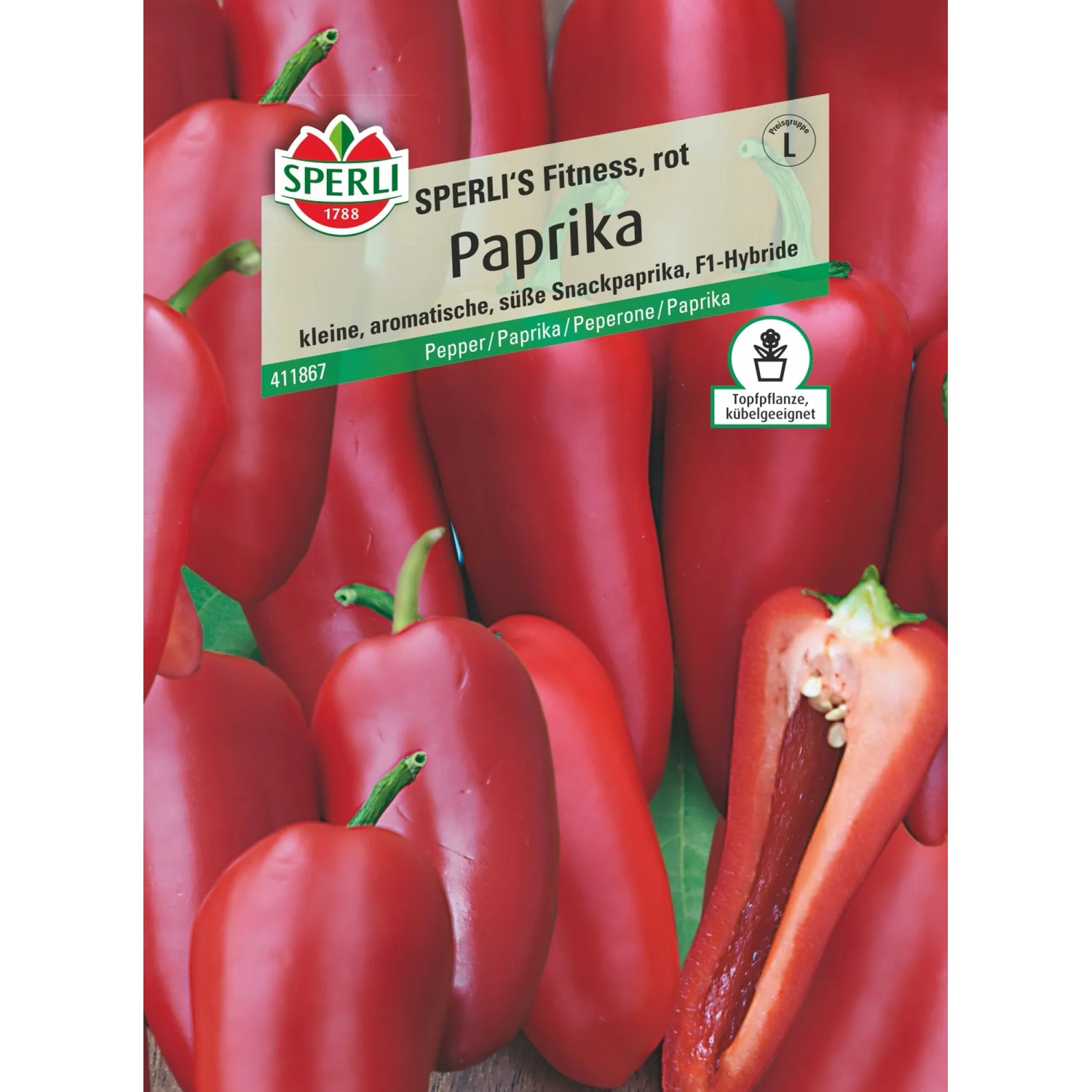 Sperli Paprika "Sperli´s Fitness" Rot F1-Hybride