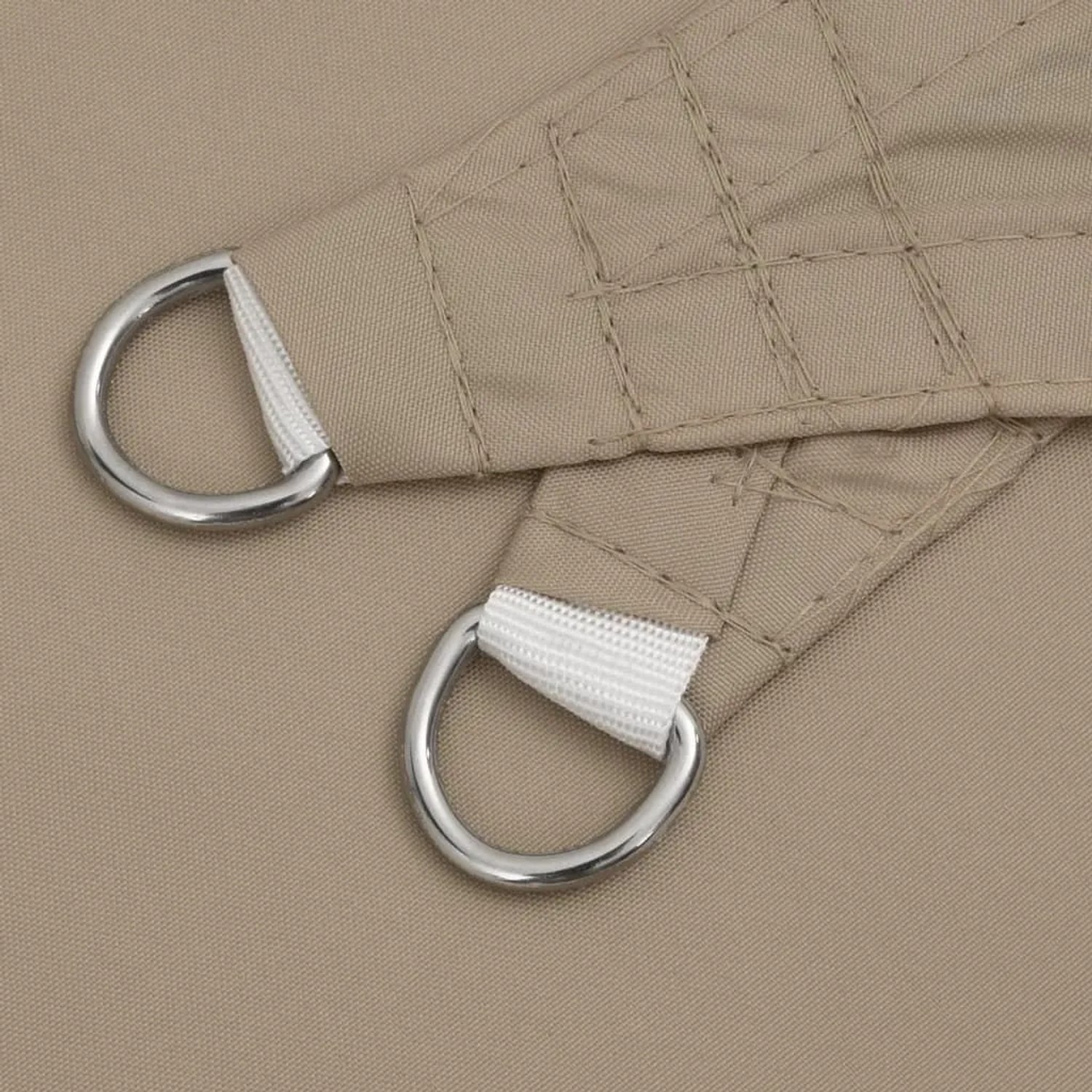 vidaXL Sonnensegel Oxford-Gewebe Quadratisch 4x4 m Taupe 135414_5