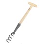 D&O Löwenzahnzieher mit T-Stiel (40 cm) aus Borstahl und Eschenholz für Gartenarbeiten.