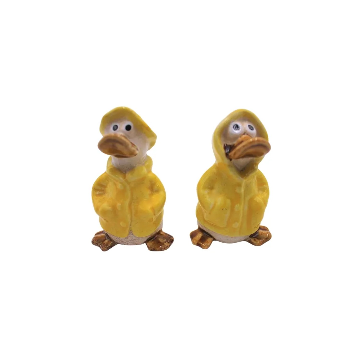 Image of Dekohelden24 2er Set Dekofiguren Ente Deko Enten Entenfiguren Gartenfigur Ente L/B/H 5 x 5 x 8 cm