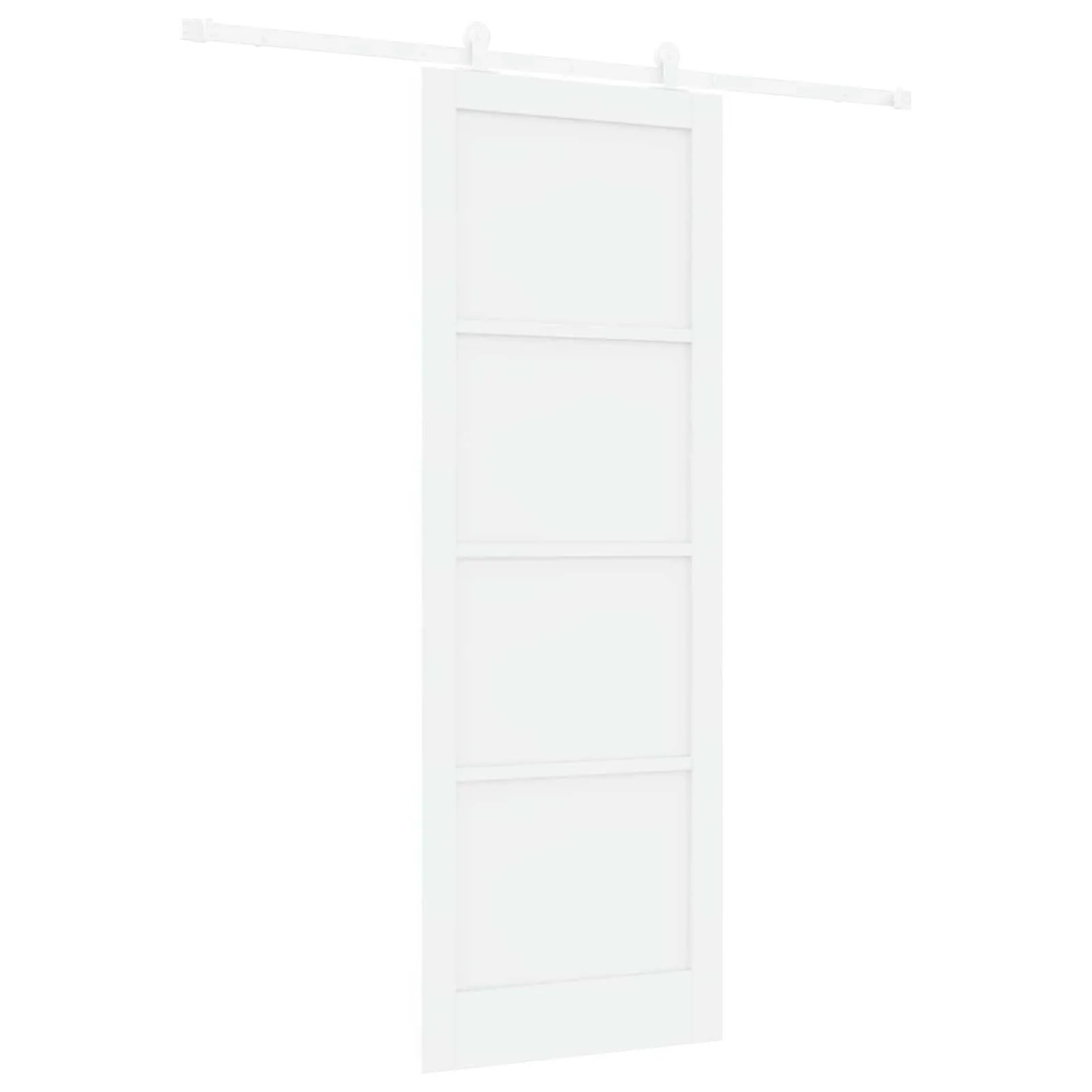 vidaXL Schiebetür Weiß 83 x 232 cm Massives Kiefernholz 3445482