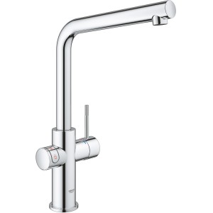 Grohe Einhand-Spültischbatterie Red Duo Size-M, Chrom, mit Boiler für kochend heißes Wasser.