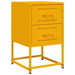 vidaXL Nachttisch Senfgelb 36x39x60,5 cm Stahl 846464