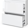 Vicco Waschbeckenunterschrank Majest, weiß/hochglanz, mit zwei offenen Schubladen.