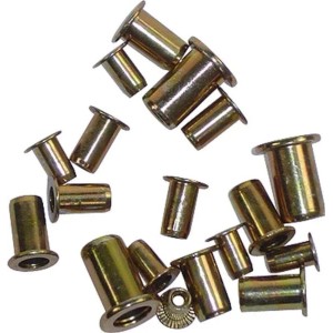 Westfalia Blindnietmuttern-Set 100 StÜCk Stahl M3 M4 M5 M6