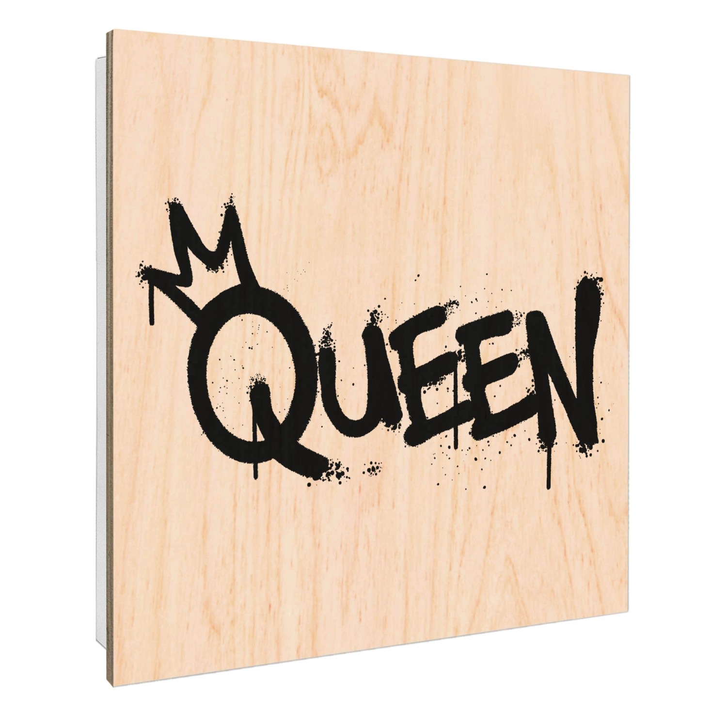 Banjado Großer Schlüsselbox Holz 30x30cm Weiß Scharnier Rechts 50 Haken Sch günstig online kaufen