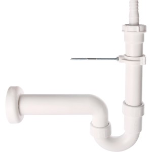 Viega Geräte-Geruchsverschluss, 50 mm, weiß, mit Wandhalterung für Wasch- oder Spülmaschine.