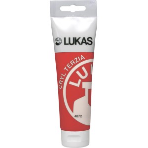 Tube Lukas Cryl Terzia Acrylfarbe, Kadmiumrot hell (imit.), 125ml, Studienqualität.