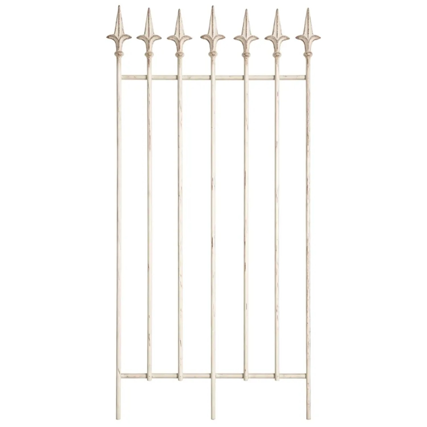 DELUKE Rankgitter FREYA 50x0,7x100cm Metall Antik-Creme Rankhilfe Kletterpflanzen Gartendekoration