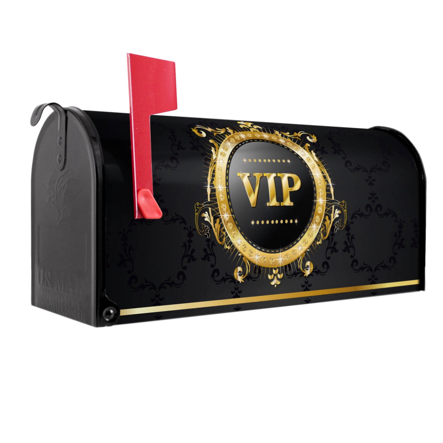 Banjado Amerikanischer Briefkasten Schwarz 48x22x16cm US Mailbox Letterbox günstig online kaufen