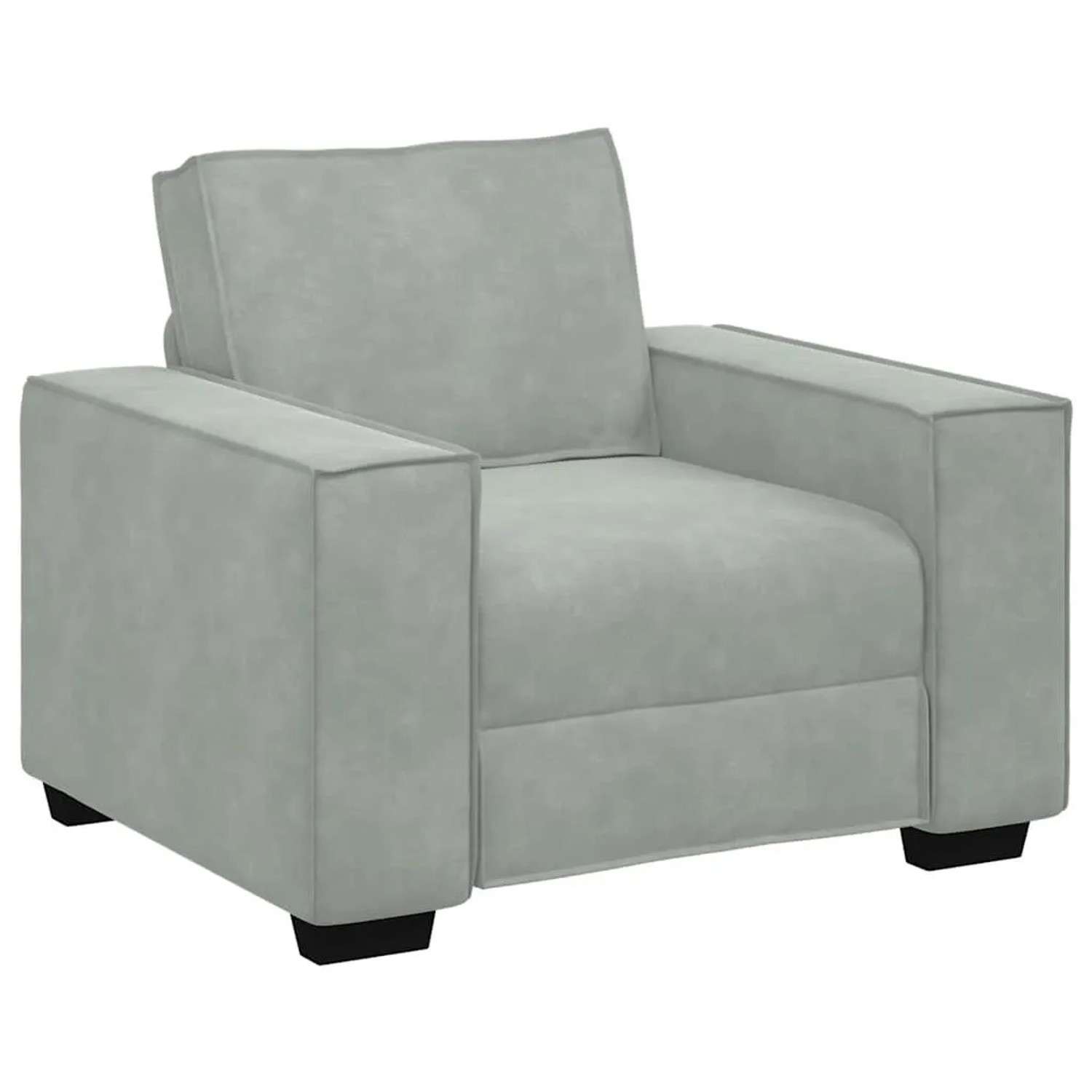 vidaXL Sessel Hellgrau 100x78x84 cm Samt 4105000