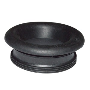 Schwarzer Kirchhoff Gewindenippel 51(2)x40 mm für Siphonabgang.