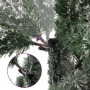 Detailaufnahme: Klappmechanismus des beschneiten, künstlichen Weihnachtsbaums (210 cm) von vidaXL.