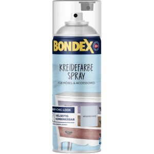Bondex Kreidefarbe Spray Wolkiges Weiss, 0,4 l Dose für Möbel und Accessoires im Shabby-Chic Look.