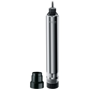 Gardena Premium Tiefbrunnenpumpe 6000/5 inox aus Edelstahl mit Zubehör.