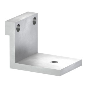 GS Terrassen Bodenanker XXL Alu blank zur Befestigung von Terrassendielen.