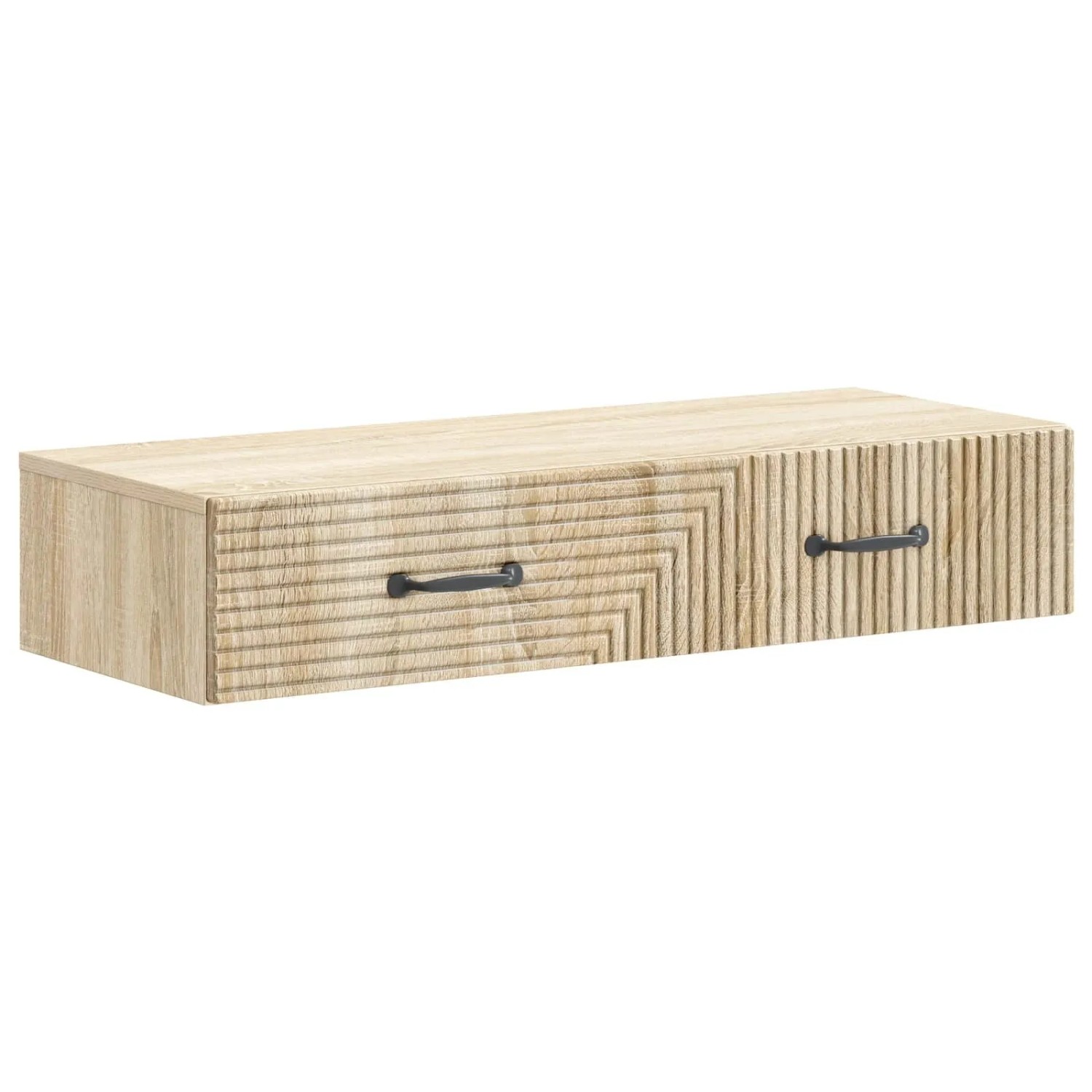 vidaXL Wandmontierter Beistelltisch Sonoma-Eiche 87,5 x 34,5 x 17 cm 898667