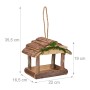 Relaxdays Vogelfutterhaus Holz Natur zum Aufhängen 19 cm x 22 cm x 16,5 cm 600 g_4