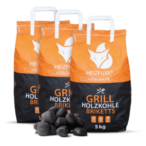 Heizfuxx Grillbriketts 5kg x 3 Sack 15kg