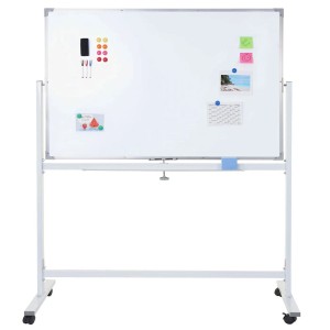 Proregal Whiteboard HxBxT 186x160x50 cm Mobil Rollbar Inkl. Zubehör Magnettafel Memoboard Pinnwand