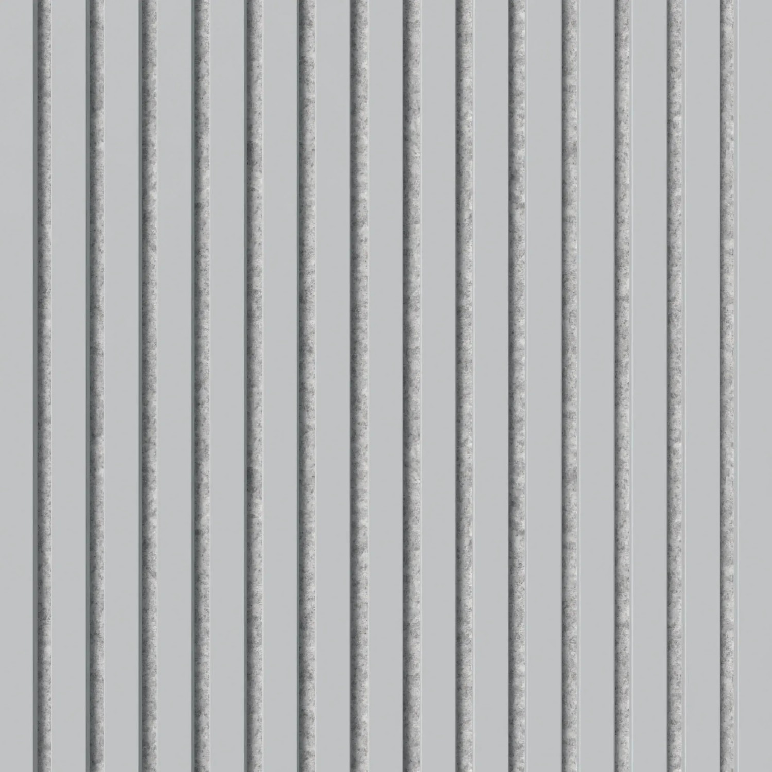 Akustikpaneel Muster, weiß-matte Folie, grauer Filz, 29,5x15cm. Detailaufnahme der Textur und Farbe.
