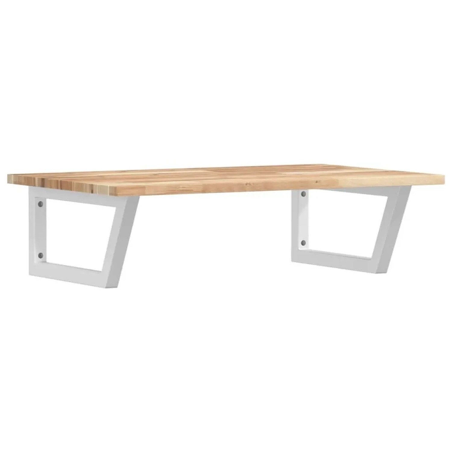vidaXL Waschbeckenregal Wandmontage Stahl und Akazienholz 3302786