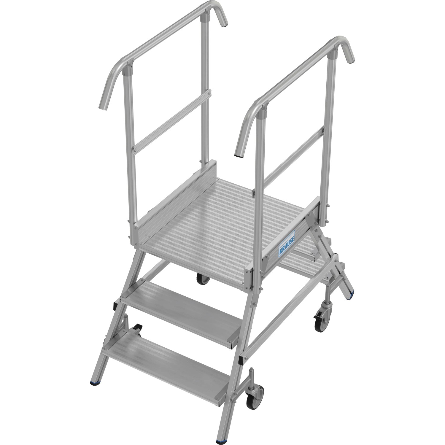 Krause Podestleiter Stabilo Fahrbar 2 x 3 Stufen