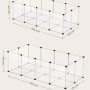 Feandrea Freigehege mit Bodenplatten, 125x63x42 cm, weiß. Ideal für Kleintiere.