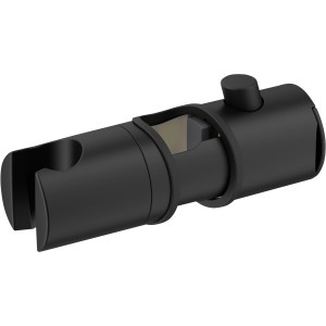 Wenko Brausegleiter Libertà Schwarz, Duschkopfhalterung aus ABS-Kunststoff für Duschstangen.