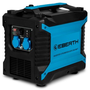 EBERTH Inverter Stromerzeuger 2000 Watt mit 2x 230V und 2x USB Anschlüssen.