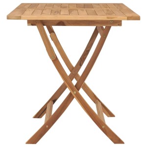 vidaXL Gartentisch Klappbar 120x70x75 cm Massivholz Teak 44682