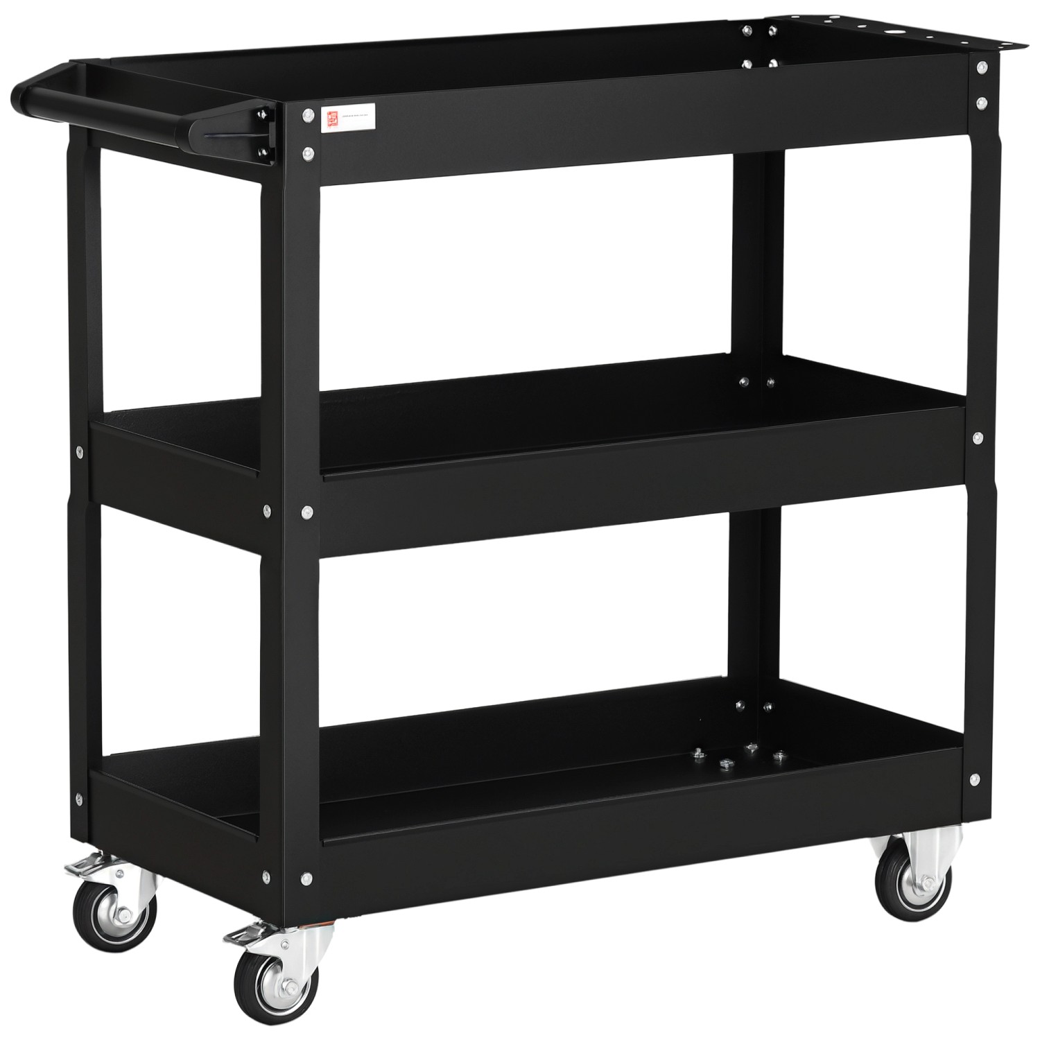 DURHAND Werkstattwagen Werkzeugwagen Stahl Schwarz 83L x 35,3B x 76H cm günstig online kaufen