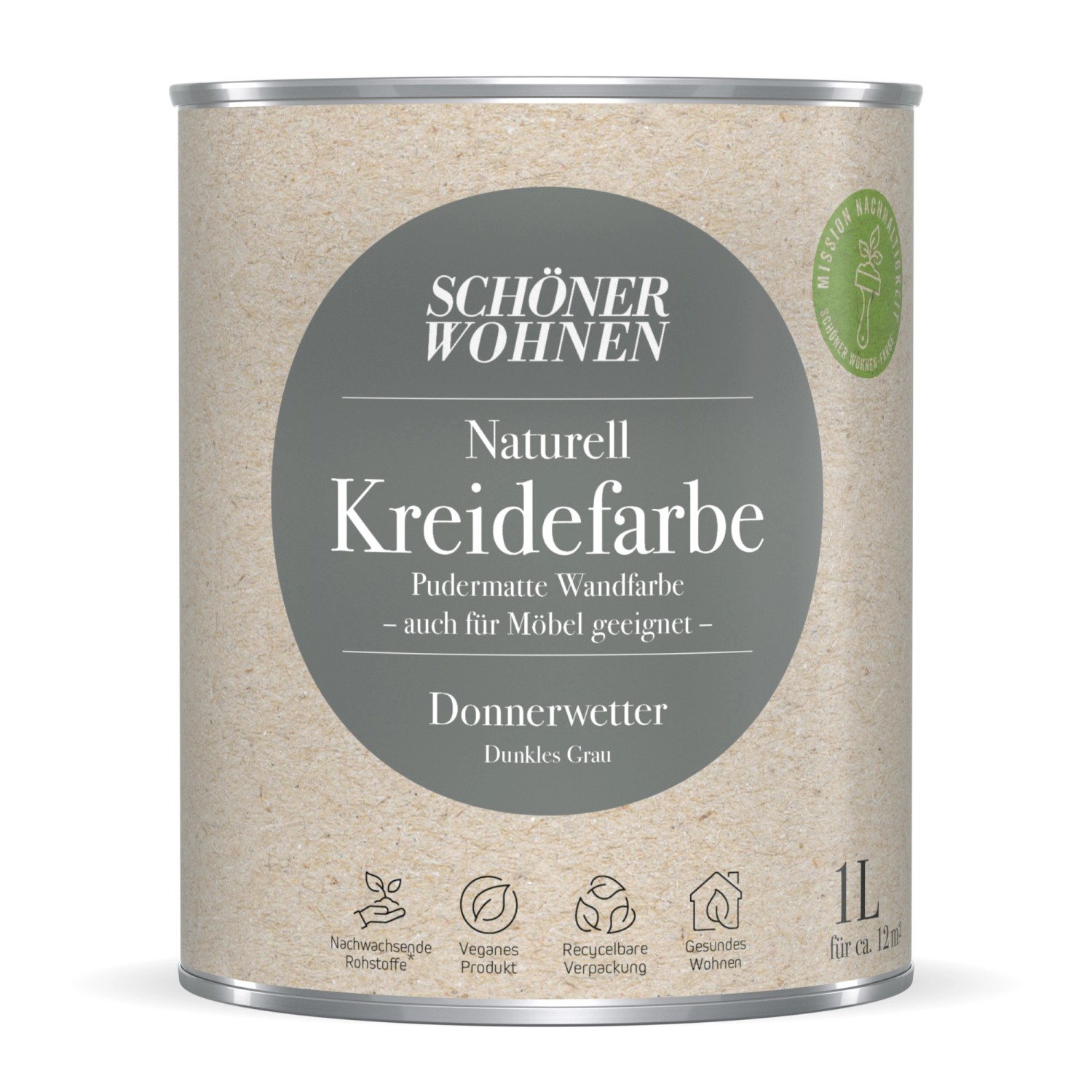 Schöner Wohnen Kreidefarbe Naturell Donnerwetter 1 l
