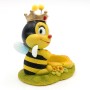 2er Set Deko Bienenpaar mit Teelichthalter, Keramik Gartendeko, 7x12x13cm.