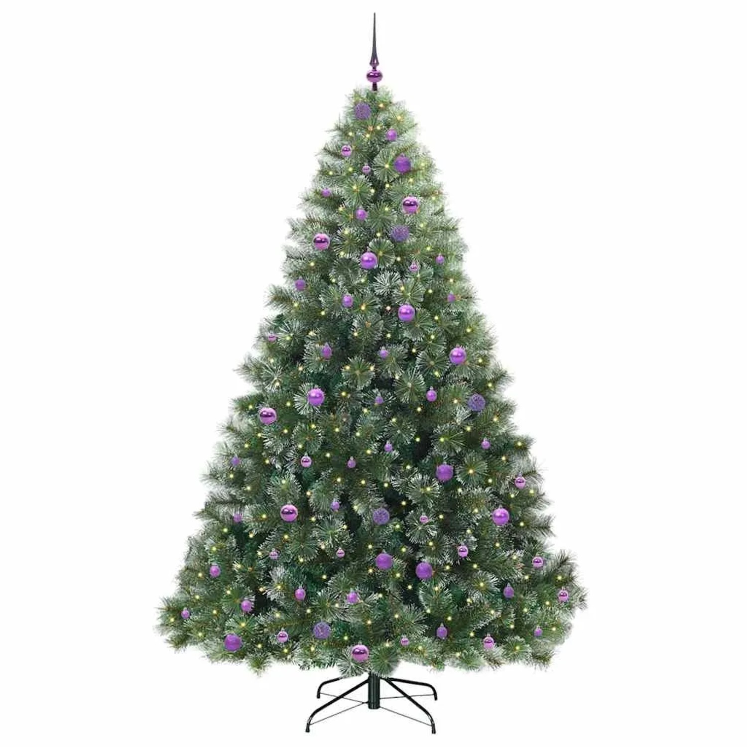 vidaXL Künstlicher Weihnachtsbaum mit 300 LEDs Grün 240 cm PE und PVC 3397880