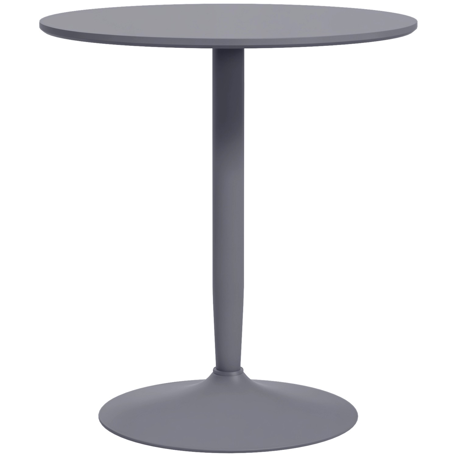 HOMCOM Esstisch MDF Stahl 70L x 70B x 75H cm Grau