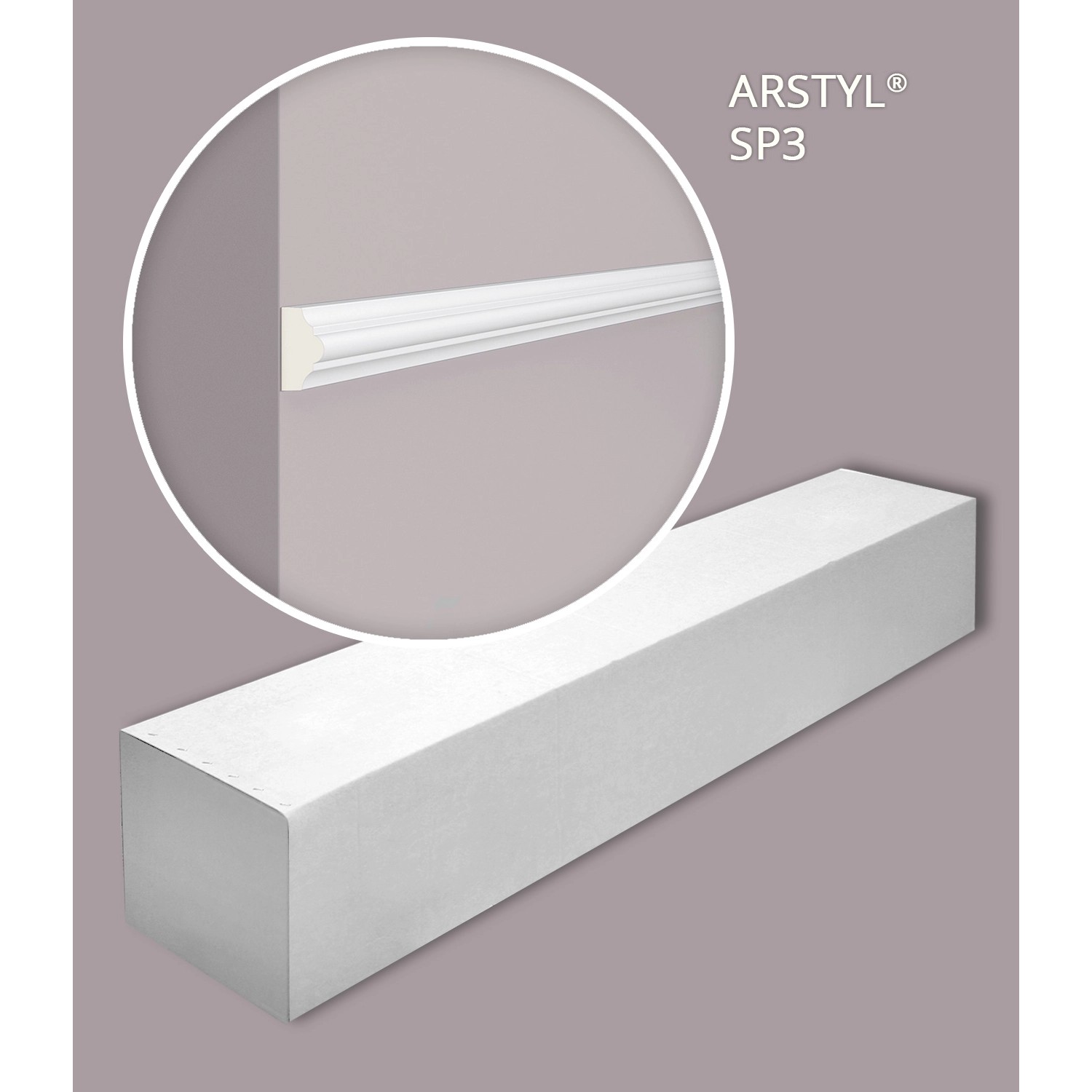 NOEL & MARQUET NMC SP3-Box ARSTYL Wandleisten, 50 Stk. im Karton, weiß.