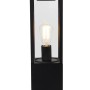 Schwarze, industrielle QAZQA Stehleuchte Charlois, 80cm, IP44 für den Außenbereich.
