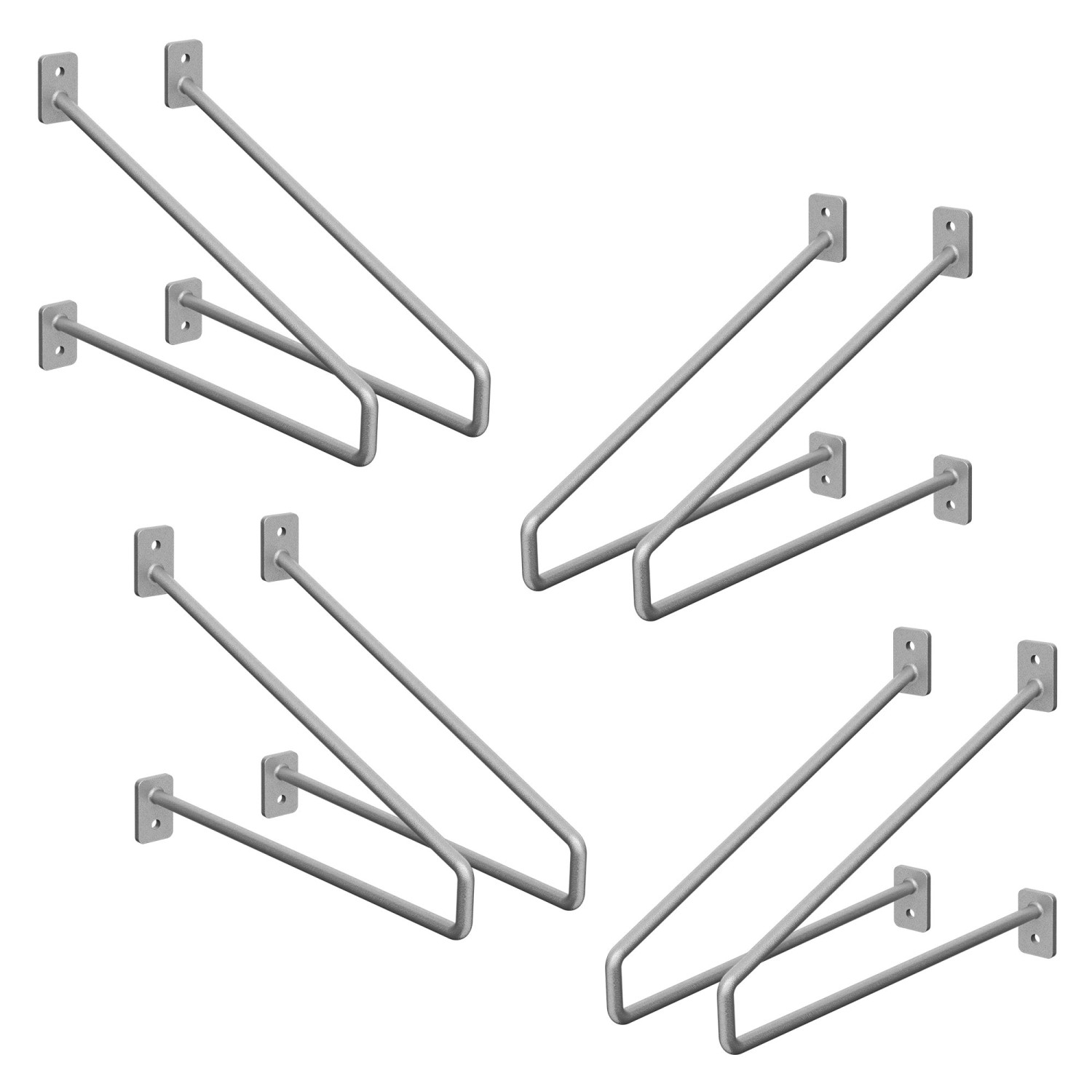 ML-Design 8 Stück Regalhalterung 265 mm Silber aus Stahl Haarnadel Schweben günstig online kaufen